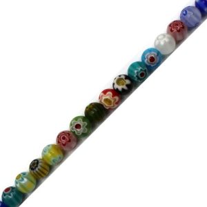 Assorted Venetian glass ball beads 8mm - Qty: 48 pcs. FB0841