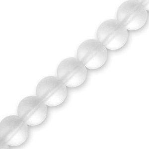 Frosted glass ball bead 8mm - Qty: 52 pcs. - GB1482