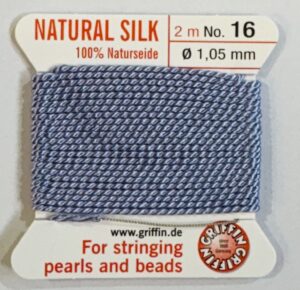 Griffin silk beading thread with needle no. 16 - Qty: 2m - Lilac - ST0919