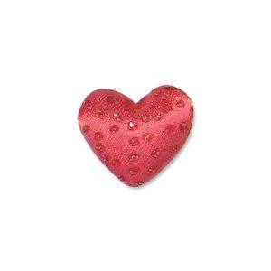 Glue-on fabric heart - Qty: 20 pcs. FI7433