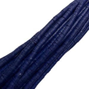 Fimo Rondelle Beads 4mm - Navy - Qty: Approx 375 pcs - FM0053