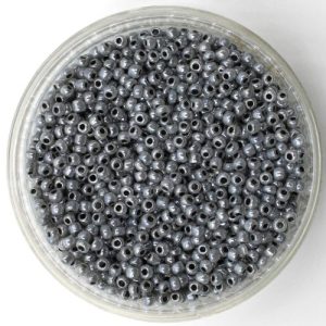 Pearlised seed bead 8/0 - grey - Qty: 30g - EB0112-1