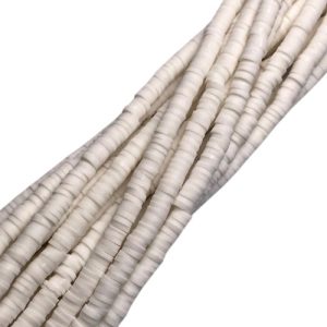 Fimo Rondelle Beads 4mm - White - Qty: Approx. 375 pcs FM0042