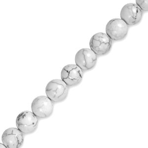 Howlite ball bead 6mm - Qty: 60 pcs - GE0261