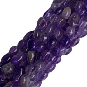 Natural Amethyst oval bead 6-12mm x 5-8mm x 3-8mm - Qty: 50-54 pcs. - GE1866