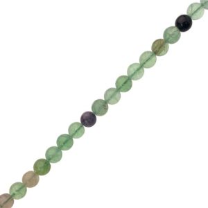 Natural Fluorite bead 4mm - Qty: 100 pcs. - GE1869