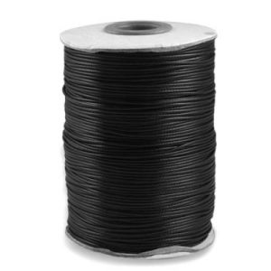 Korean polyester cord 1mm  -Black- Qty: 85 yards - ST1277