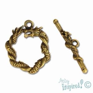 Dragon toggle clasp - Qty: 5 sets - MB0055