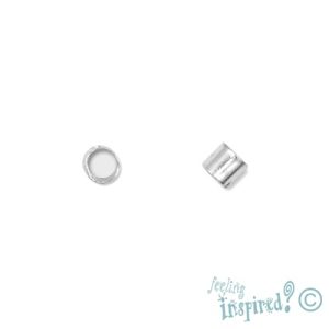 Tube crimp 2mm - Qty: Approx. 200 pcs. - FI0004