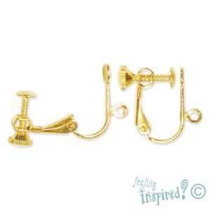 Screw & hinge clip-on earring - Qty: 6 pairs - FI0036