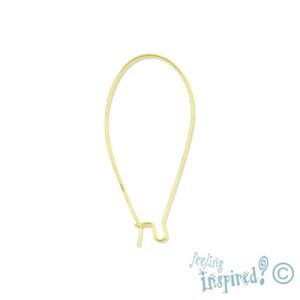 Earring hook 15mm x 31mm - Qty: 15 pairs - FI0181