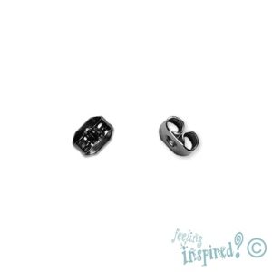 Butterfly stud back  -Black- Qty: 30 pairs - FI6003