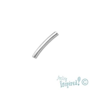 Curved metal tube bead 2mm x 15mm - Qty: 1,000 pcs. - FI0021B