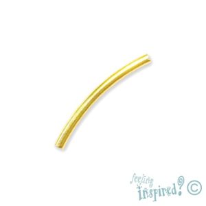 Curved metal tube bead 2mm x 25mm - Qty: 2,000 pcs. - FI0023B