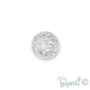 Frosted metal ball bead 10mm -Silver - Qty: 4 pcs.