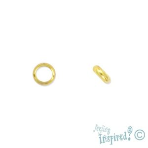 Metal ring 5mm x 2mm  -Gold- Qty: 50 pcs. - FI0171