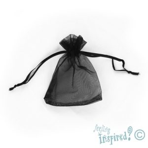 Organza bag 12cm x 10cm -Black - Qty: 100 pcs. - OR0197