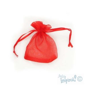 Organza bag 7cm x 9cm  -Red- Qty: 100 pcs. - OR0004-3