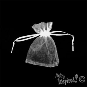 Organza bag 10cm x 8cm  -White- Qty: 100 pcs. - OR0004-12