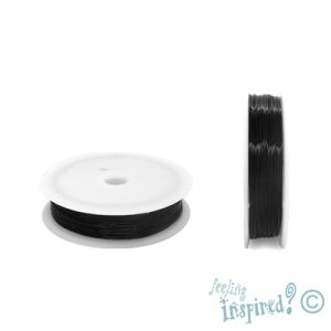 Beading wire Black 0.4mm - Qty: 15m - ST0203-9