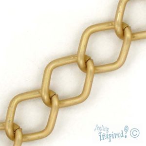 Aluminium curb chain 19mm matte gold - Qty: 1m - CH0216-8