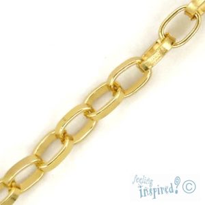 Aluminium chain 6mm gold - Qty: 1m - CH0220-2