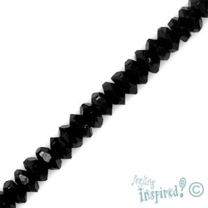 Faceted glass rondelle bead 6mm x 3mm - Qty: 124 pcs. - GB5003-2