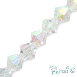Fire polished faceted glass bicone bead 6mm - Qty: 46 pcs. - GB1621