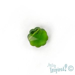 Glass side-drilled faceted flower bead - Qty: 8 pcs. - GB0329