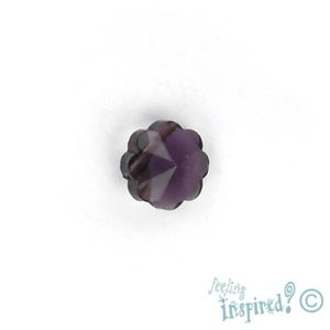 Glass side-drilled faceted flower bead - Qty: 8 pcs. - GB0330