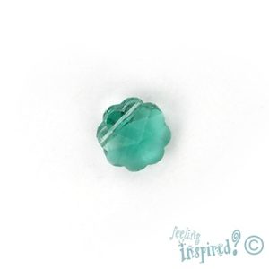 Glass side-drilled faceted flower bead - Qty: 8 pcs. - GB0331