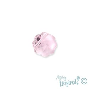 Glass side-drilled faceted flower bead - Qty: 8 pcs. - GB0332