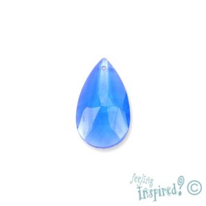 Faceted drop suncatcher crystal 17mm x 29mm x 8mm - Aqua - GB5111-10