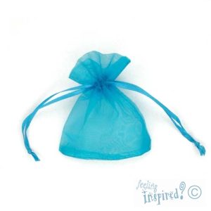 Organza bag 8cm x 10cm  -Turquoise- Qty: 100 pcs. - OR0008