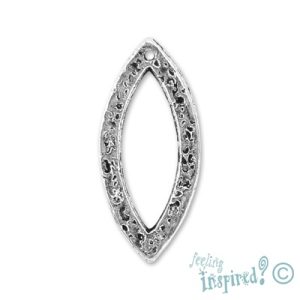 Metal marquise pendant - Qty: 13 pcs. - LF0007