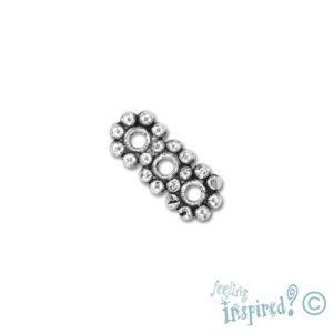 3 strand daisy spacer bar 13mm x 2mm x 5mm - Qty: 50 pcs. LF0017