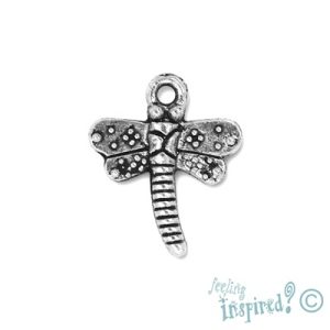 Metal dragonfly charm - Qty: 50 pcs. - LF0335