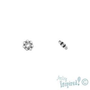 Metal daisy spacer 4mm x 1mm - Qty: 200 pcs. - LF0124