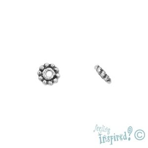 Metal daisy spacer 5mm x 2mm - Qty: 200 pcs. - LF0169