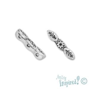 3 strand flower spacer bar - Qty: 60 pcs. - LF0187