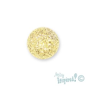 Frosted metal ball bead 12mm - Qty: 4 pcs. - FI0619