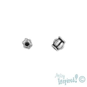 Barrel Bali bead 4mm x 5mm - Qty: 80 pcs. - LF0217