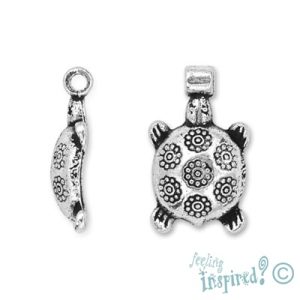 Metal turtle charm - Qty: 16 pcs. - LF0257