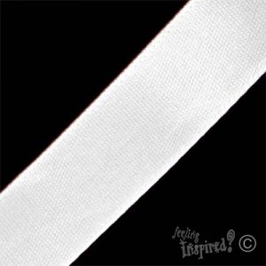 Satin ribbon white 12mm - Qty: 25 yards - ST0620
