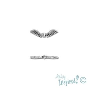 Metal wings bead 26mm x 7mm - Qty: 25 pcs. - LF0154