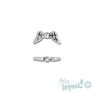 Metal wings bead 14mm x 7mm - Qty: 35 pcs. - LF0155