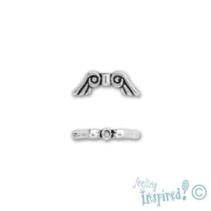 Metal wings bead 16mm x 6mm - Qty: 35 pcs. - LF0156