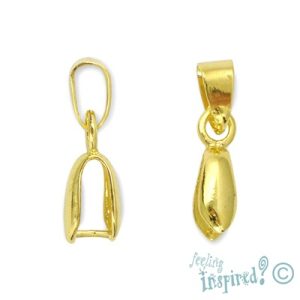 Pendant bail 6mm x 20mm - Qty: 8 pcs. - FI7040
