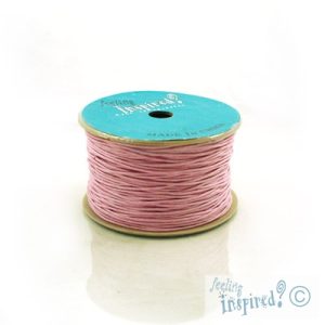 Waxed cotton cord 1mm -Pink - Qty: 100m - ST1004