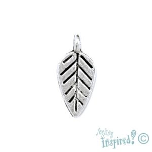 Metal leaf charm - Qty: 40 pcs. - LF0161
